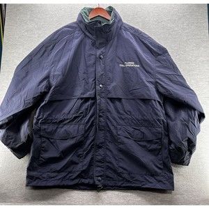 TRI-MOUNTAIN- Men's Hooded Blue Windbreaker Jacket 2XL Florida Toll Operations